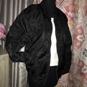 Black bomber jacket